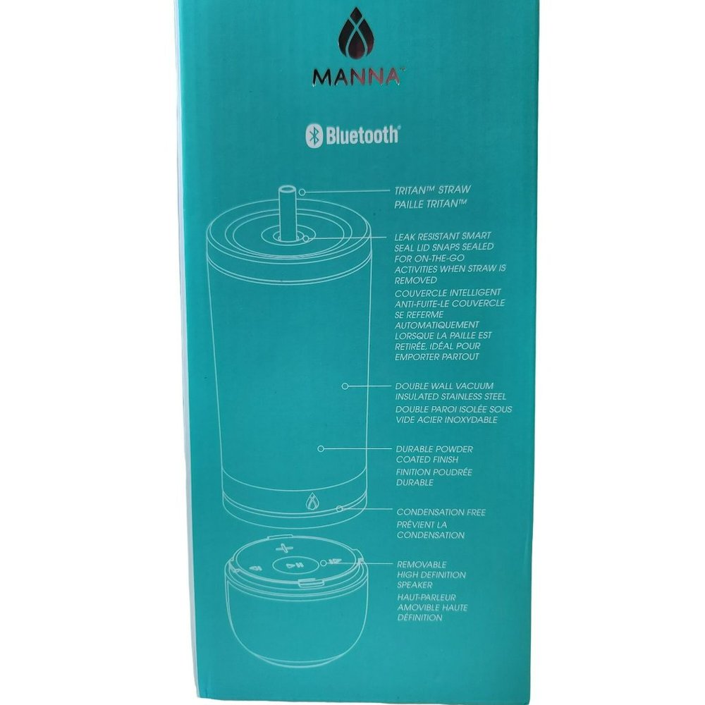 Manna Aqua Wireless Speaker Tumbler 17oz  Bluetooth Music Speaker Tumbler - Picture 8 of 10